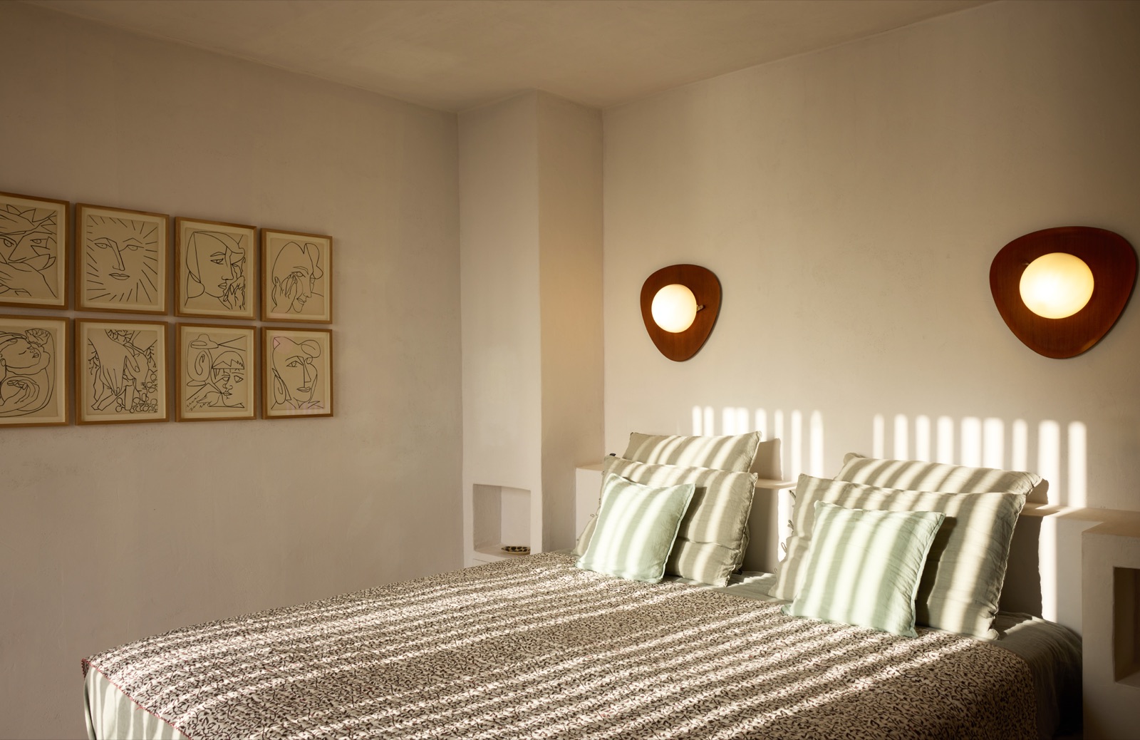 Bedroom with artwork